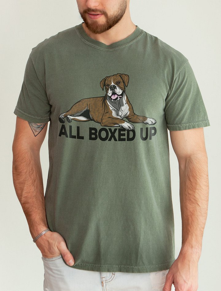 All Boxed Up T-Shirt of a Boxer (Brindle) | Funny T-Shirt for Boxer Dog Paw-rents product image (2)