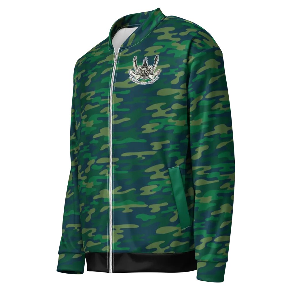 Foss Tugboat Sketch Teal Camouflage Bomber Jacket product image (5)