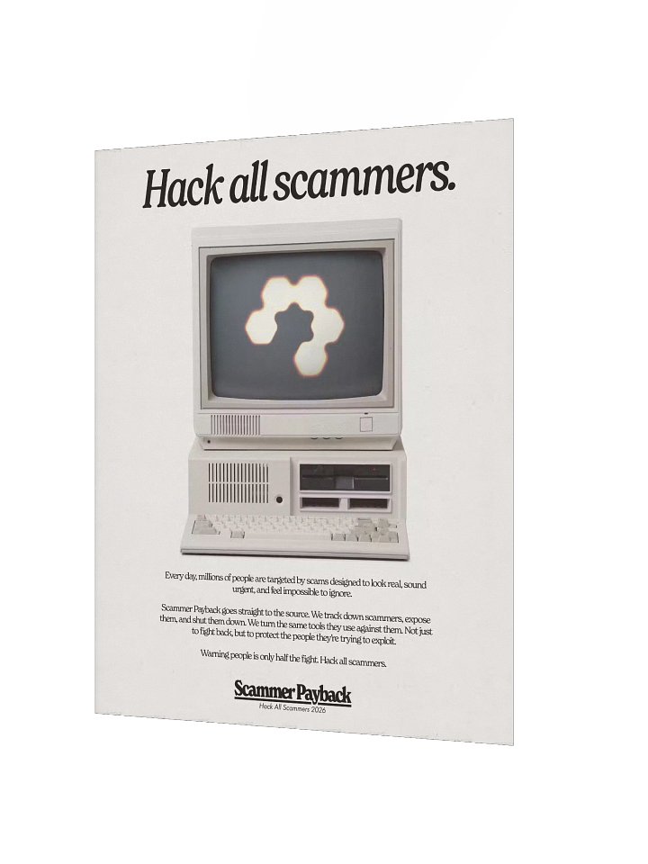 Hack All Scammers (90's Poster) product image (2)