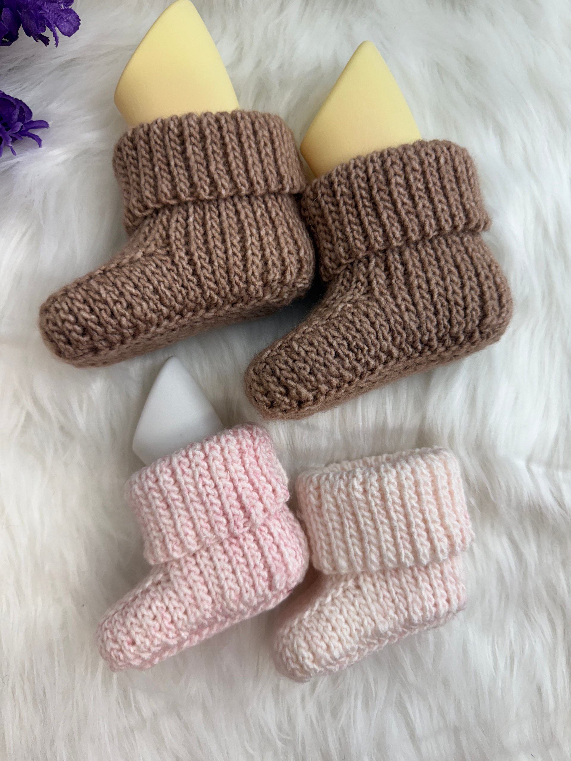 Crochet Ribbed Baby Booties Pattern product image (2)