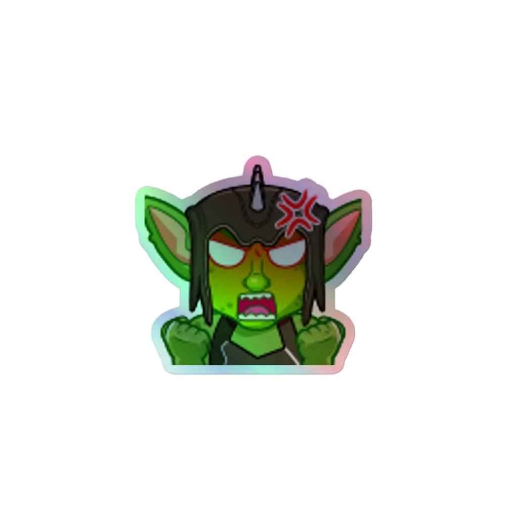Angry Holographic Sticker product image (1)