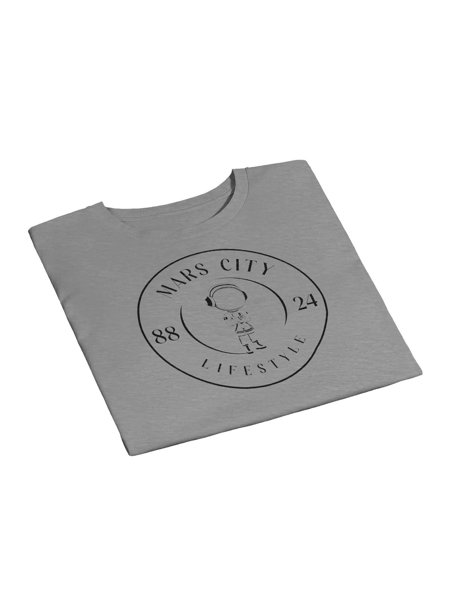 MARS CITY LIFESTYLE BLACK LOGO CROPPED TEE SHIRT IN 7 COLORS product image (3)