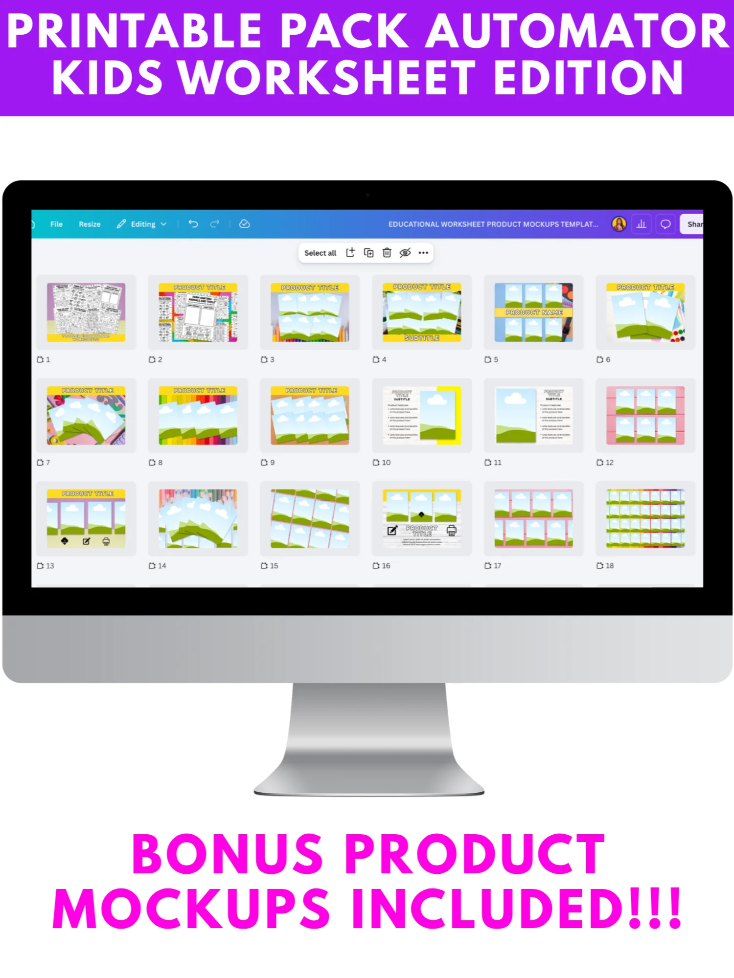 Printable Pack Automator System - Kids Worksheet Edition product image (4)