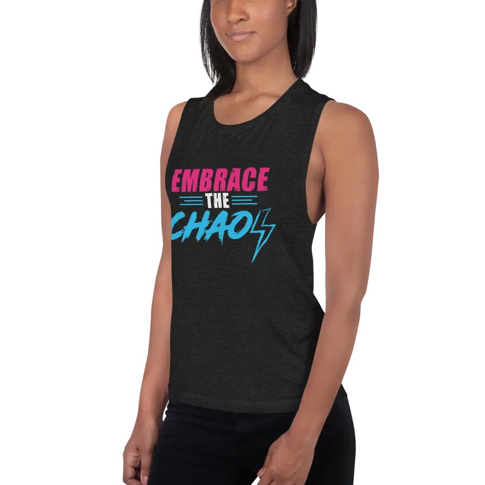 Women's Embrace the Chaos v2 Tank (Pink/Blue) product image (2)