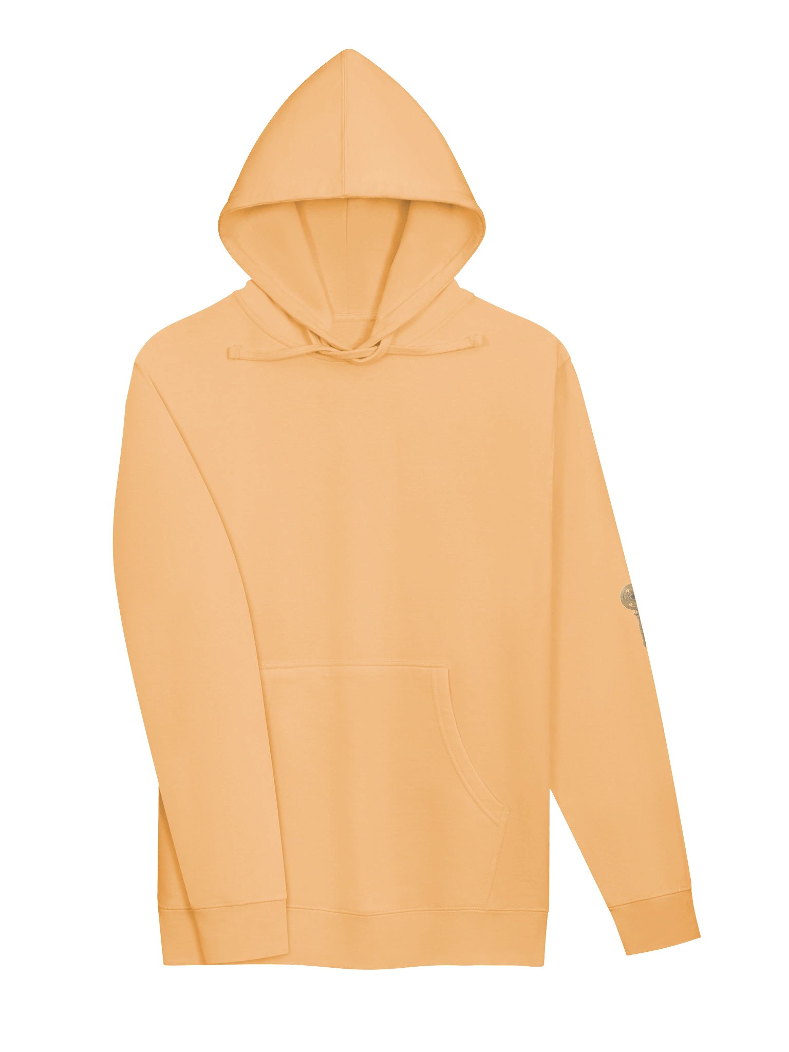The Gatekeeper’s Key – Peach Reverse Edition (Back + Left Sleeve Print) | Unisex Midweight Hoodie product image (3)