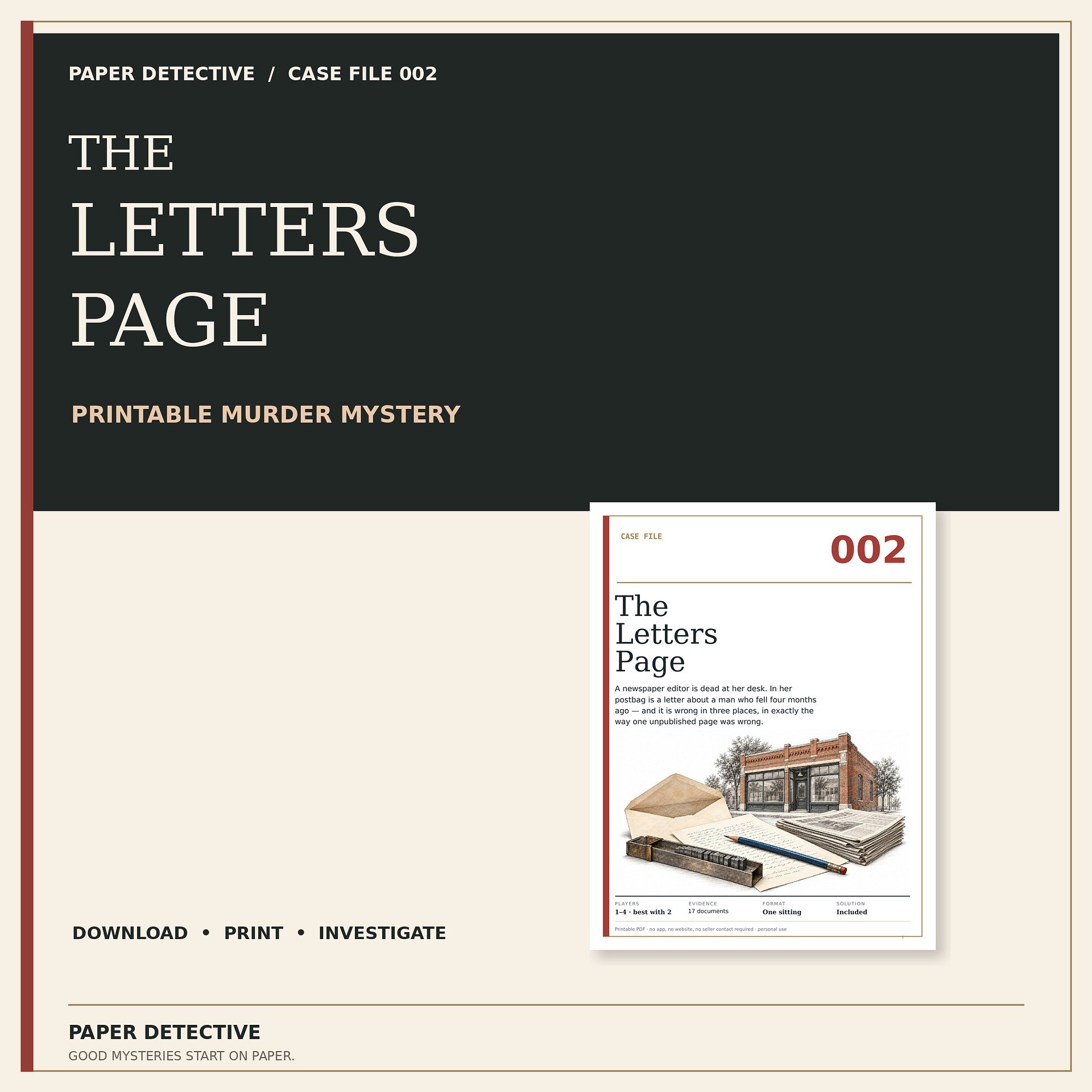 The Letters Page: Case File 002 product image (2)