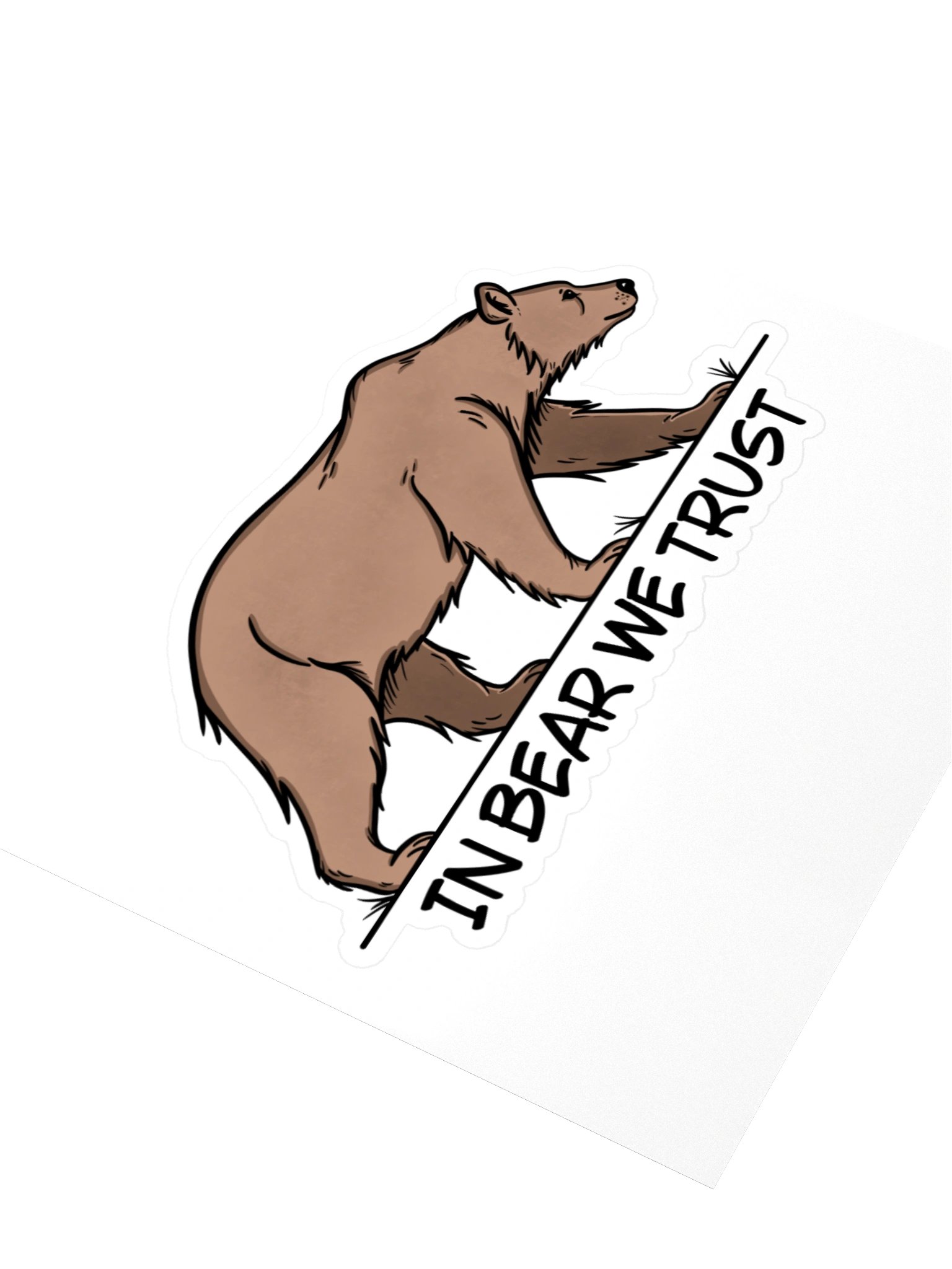 In Bear We Trust Kiss Cut Sticker product image (3)