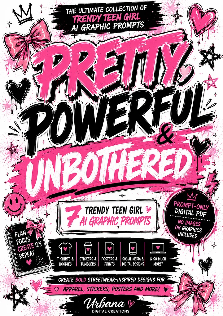 Pretty, Powerful & Unbothered AI Prompt PDF product image (1)