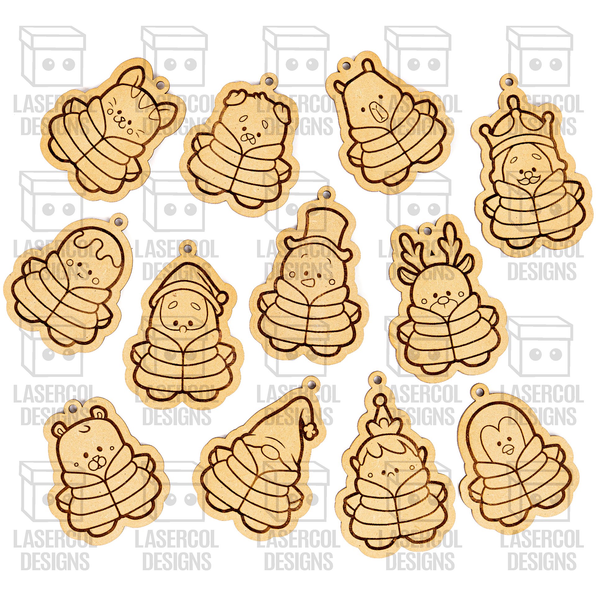 Christmas Ornaments Box - Laser Cut Files product image (6)