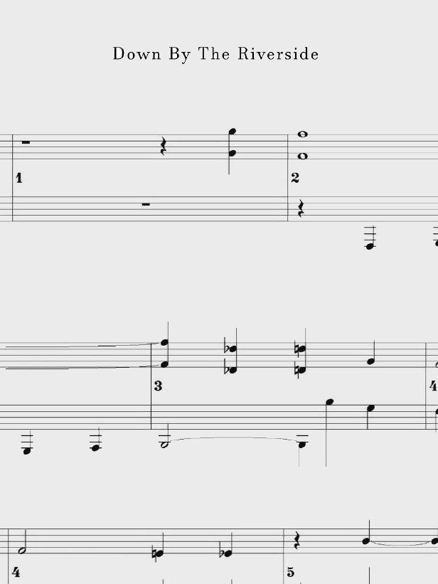 Down By The Riverside - Piano sheet music product image (1)