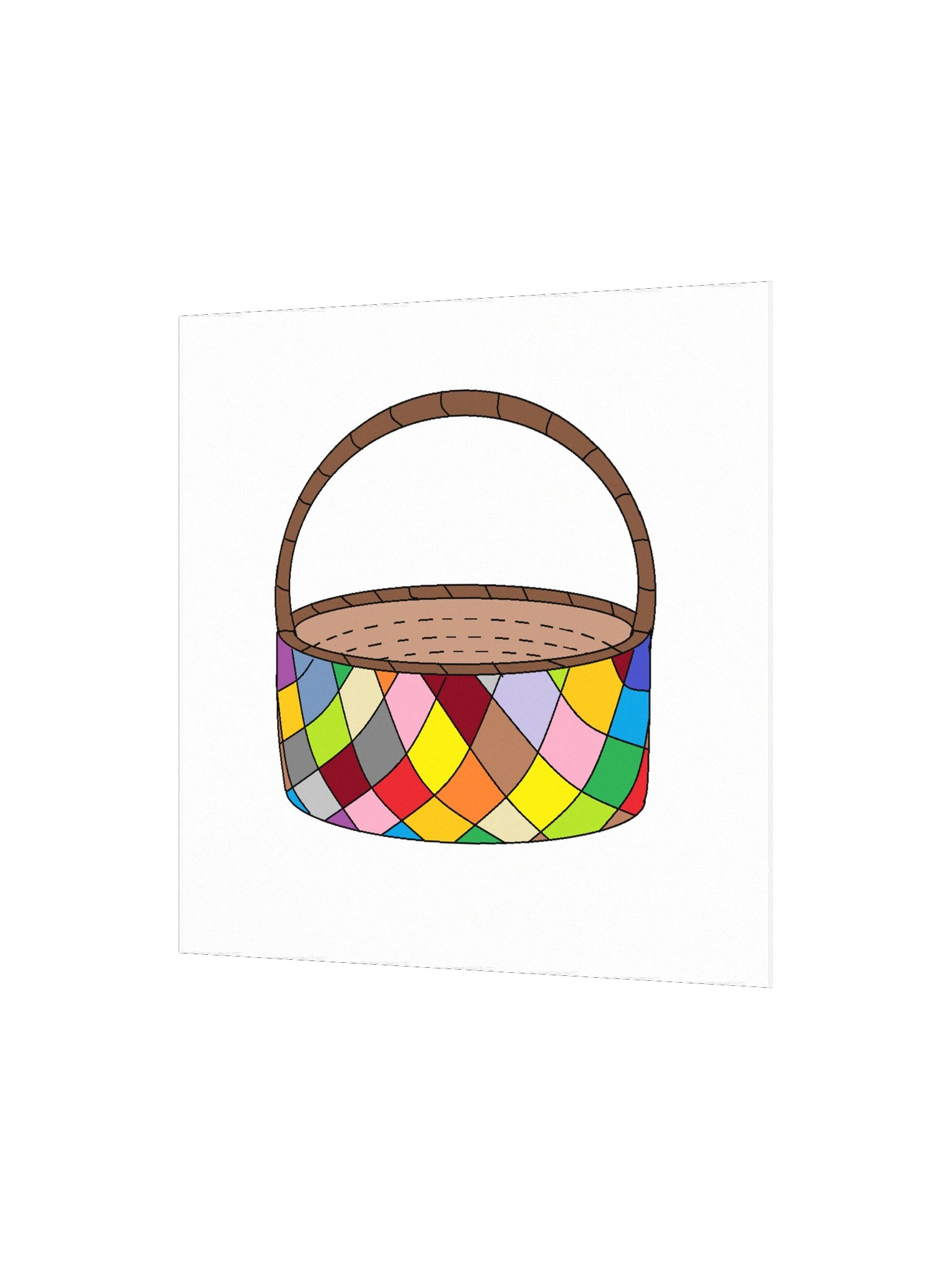 Patchwork Quilt Basket Poster product image (5)