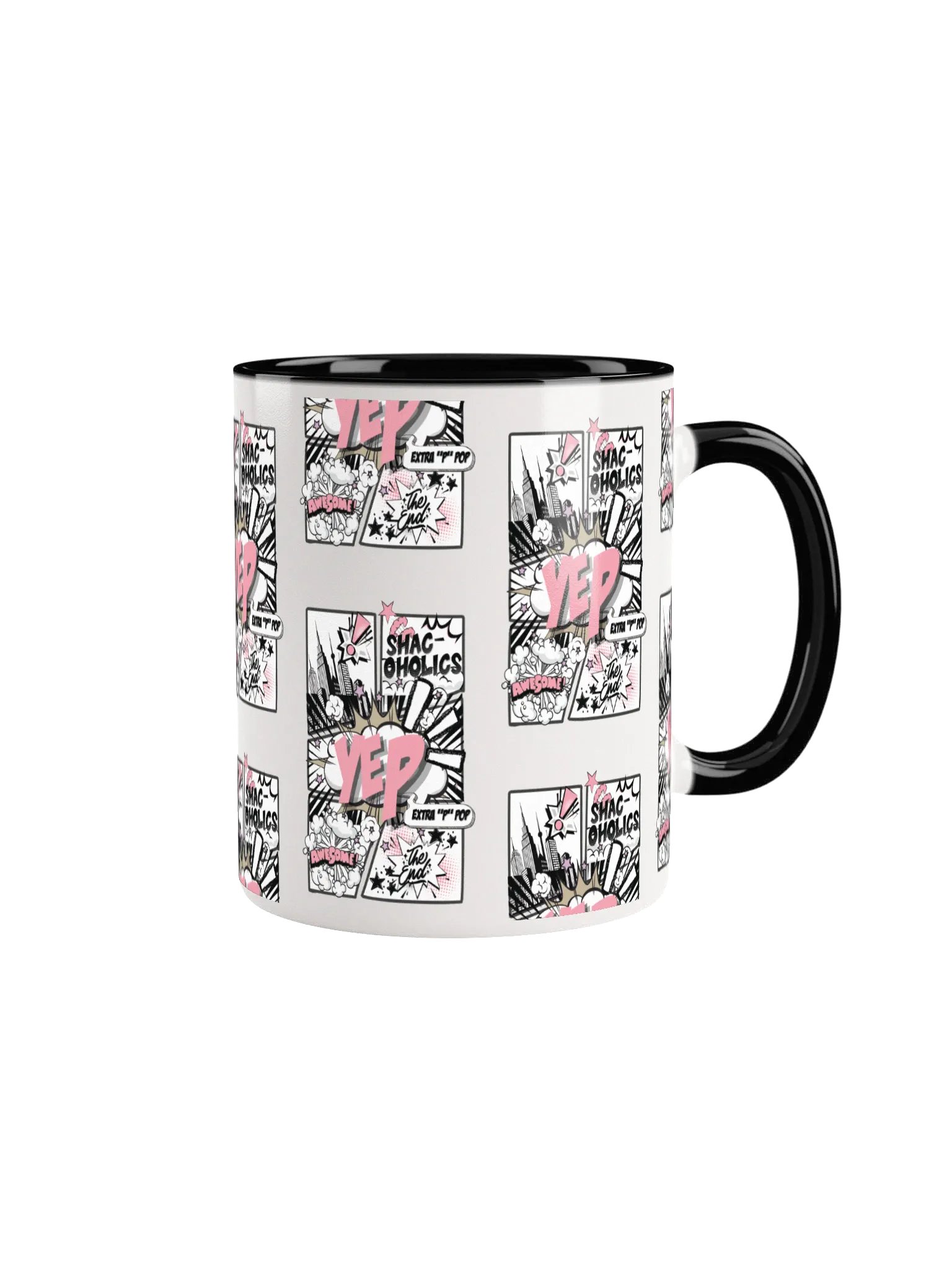 Shac-oholics Comic Blast Mug - Pink 