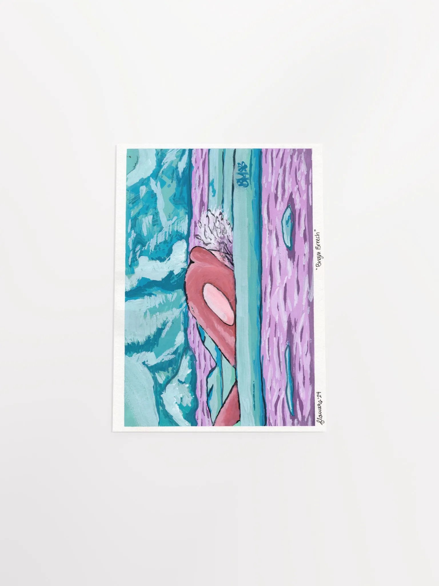vaporwave arctic orca - gouache - print product image (5)