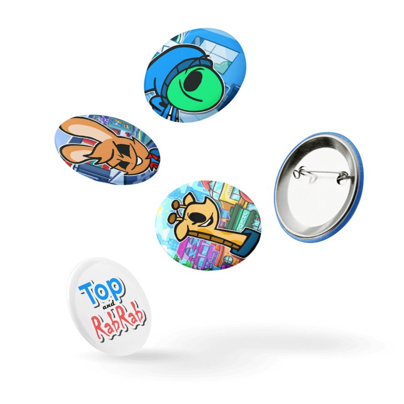 Top and RabRab Pin Buttons Set 1 product image (5)