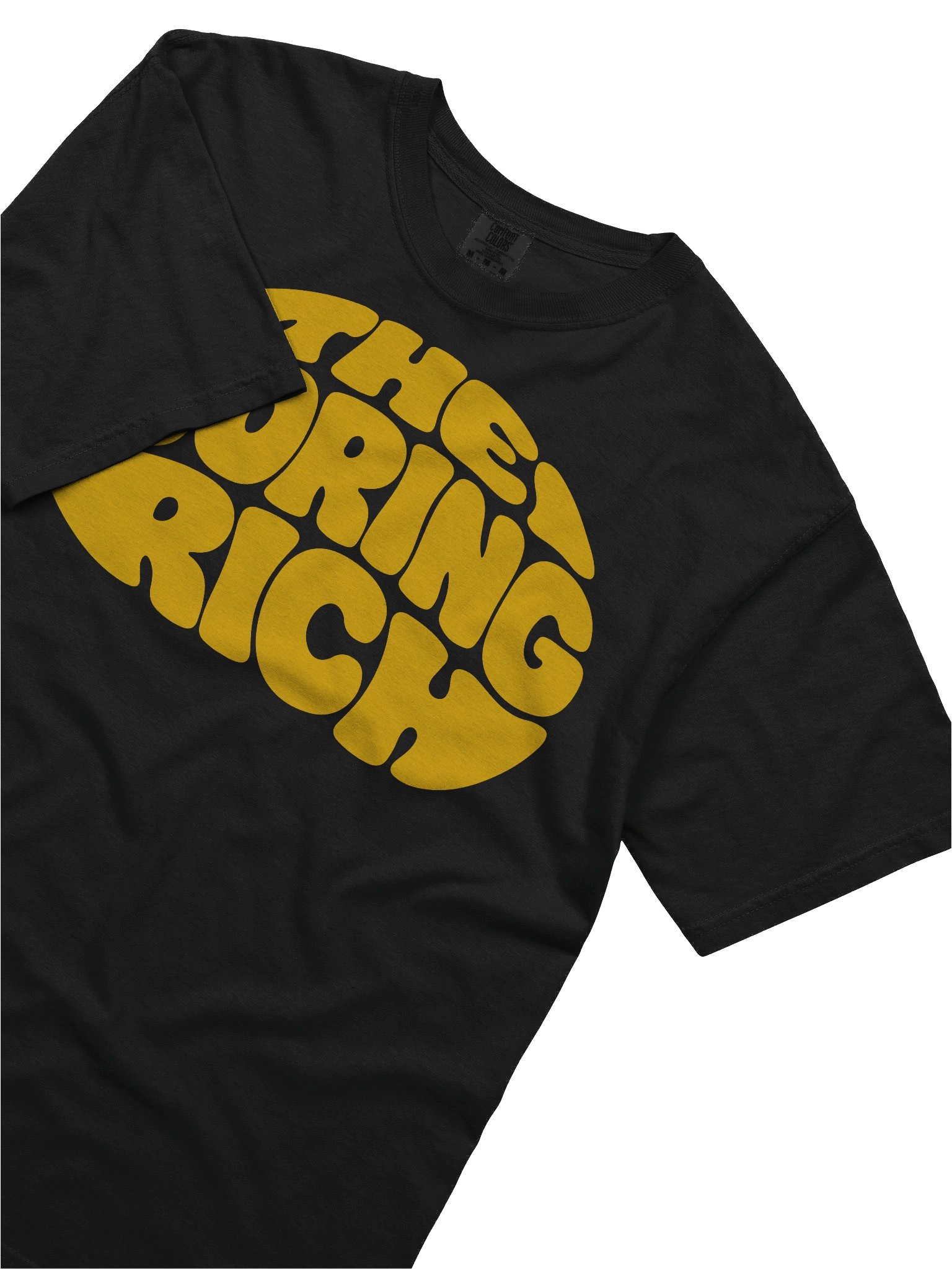 The Boring Rich Yellow Text T-Shirt product image (5)