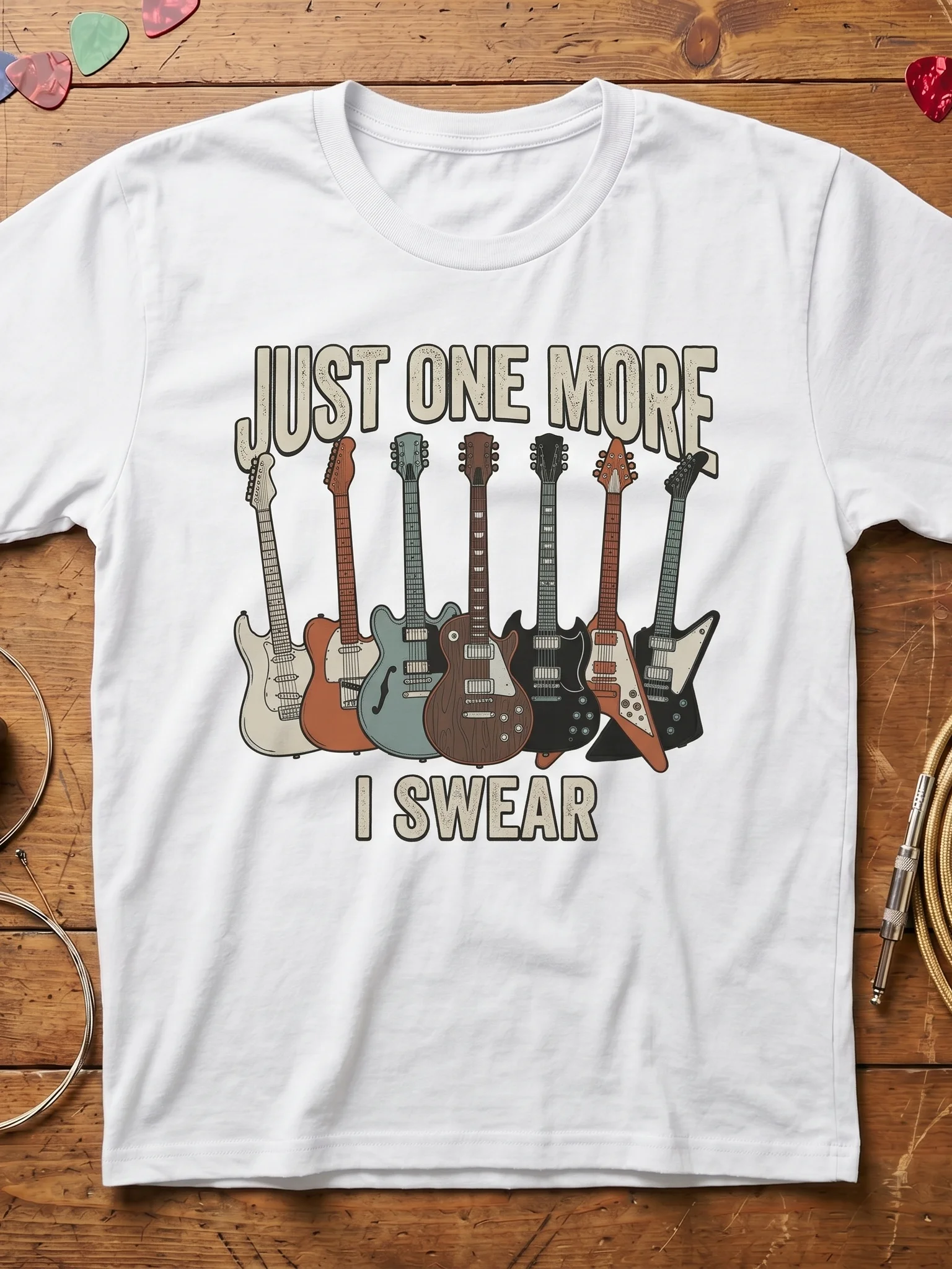 Just One More I Swear Guitar T-Shirt product image (1)