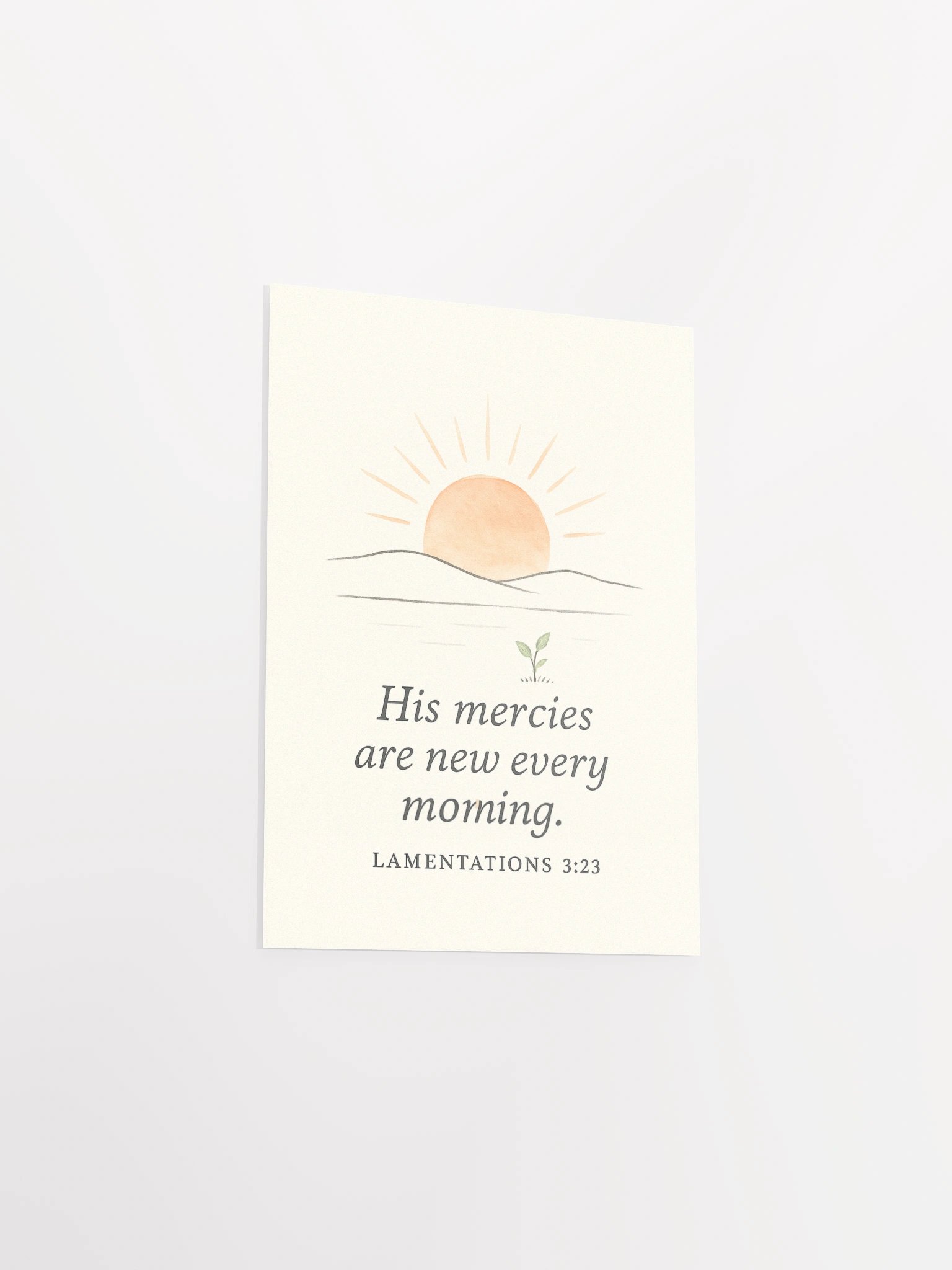 Lamentations 3:22-23 Christian Poster – His Mercies Are New Every Morning Scripture Wall Art product image (11)