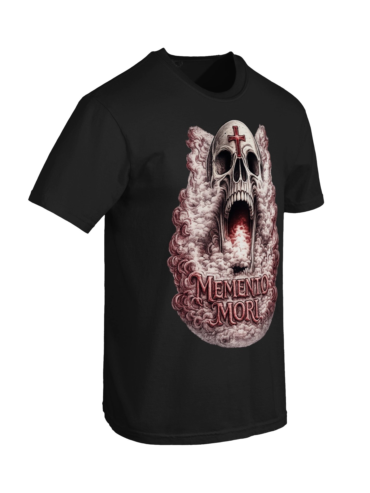 Memento Mori Skull Tee (Burgundy) product image (6)