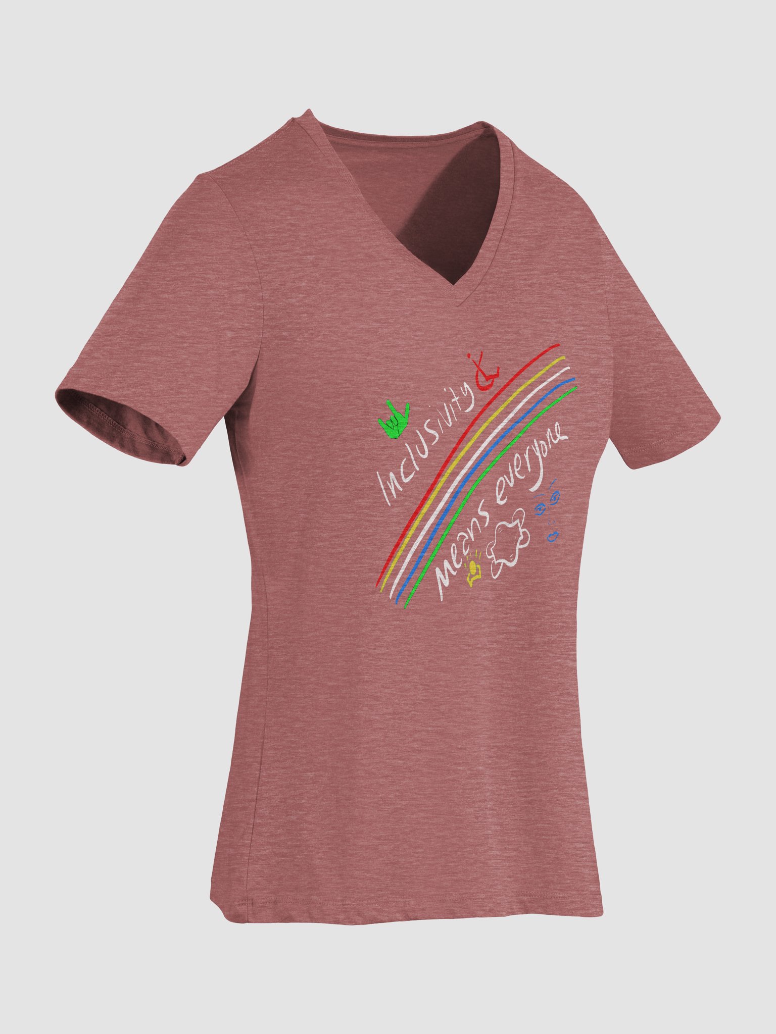 Inclusivity Means Everyone V-Neck Tee product image (27)