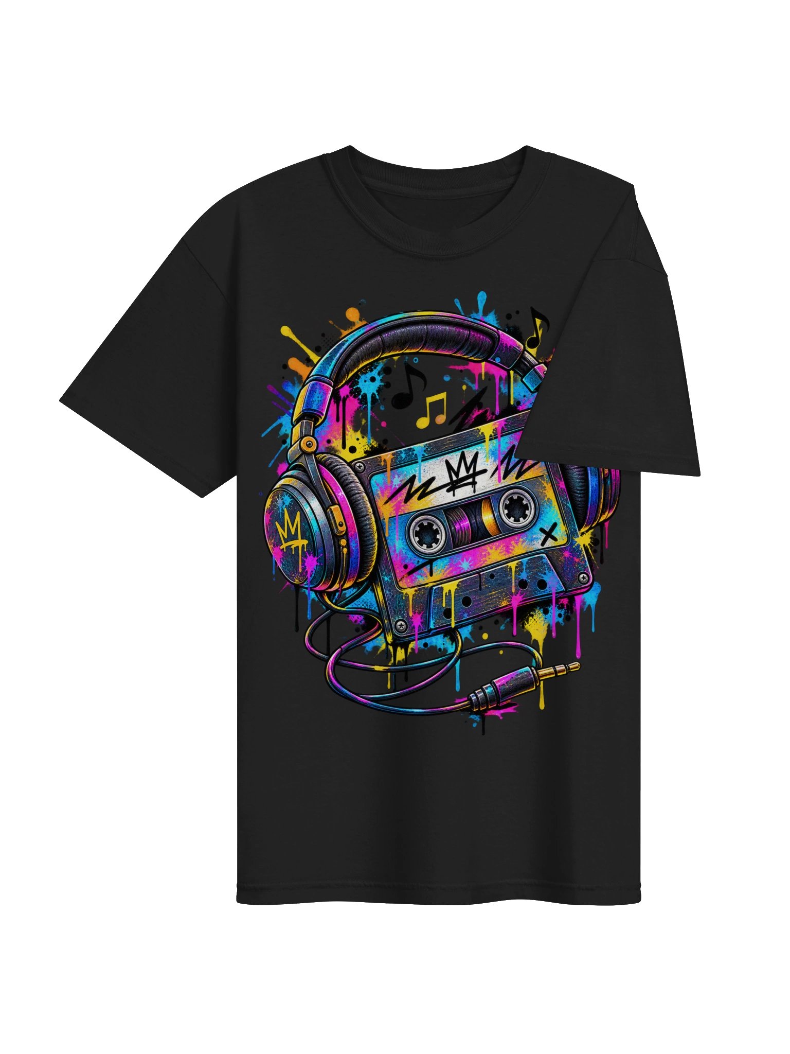 Retro Graffiti Boombox T-Shirt | Colorful 80s 90s Music Tee | Street Art Cassette Headphones Shirt | Unisex DJ Hip Hop Gift product image (16)