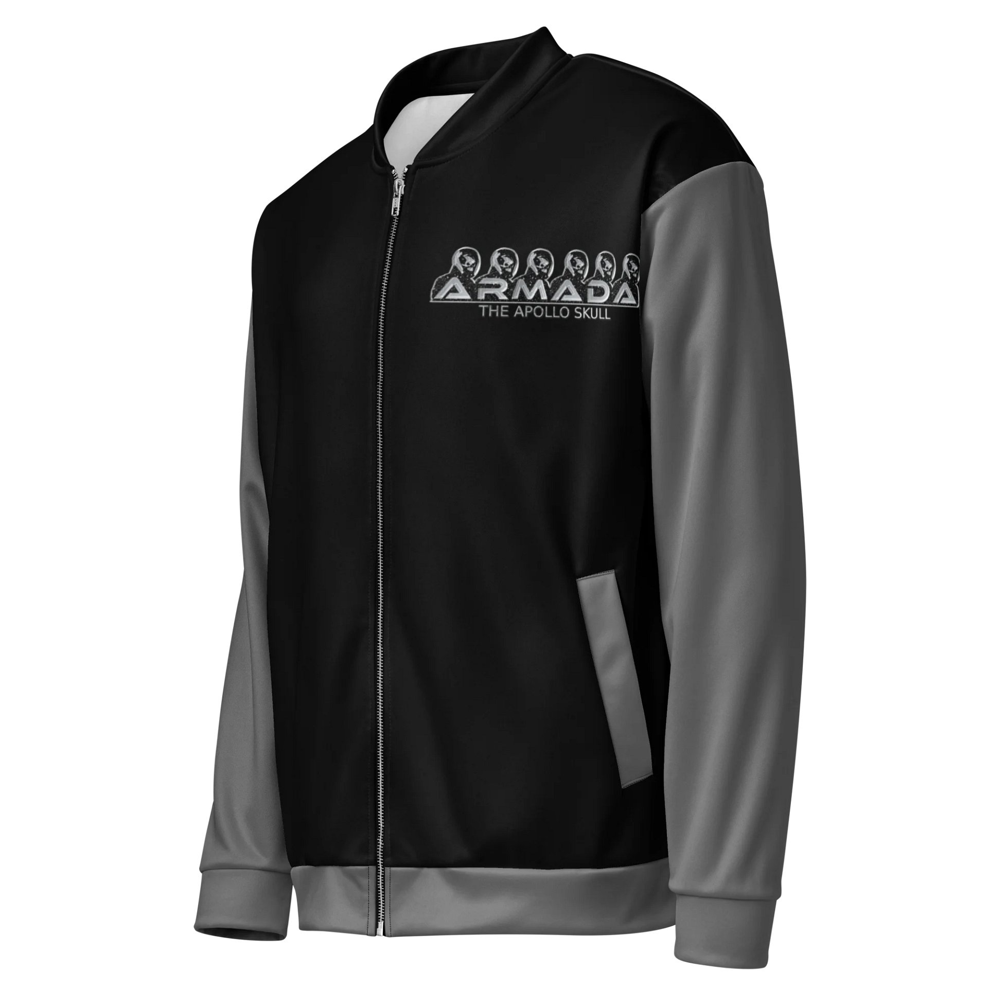 That's Life Grey Sleeves Bomber Jacket product image (3)