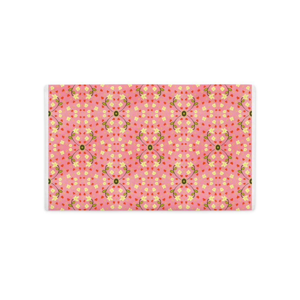 Hearts and Flowers Pink Pillow Case product image (8)