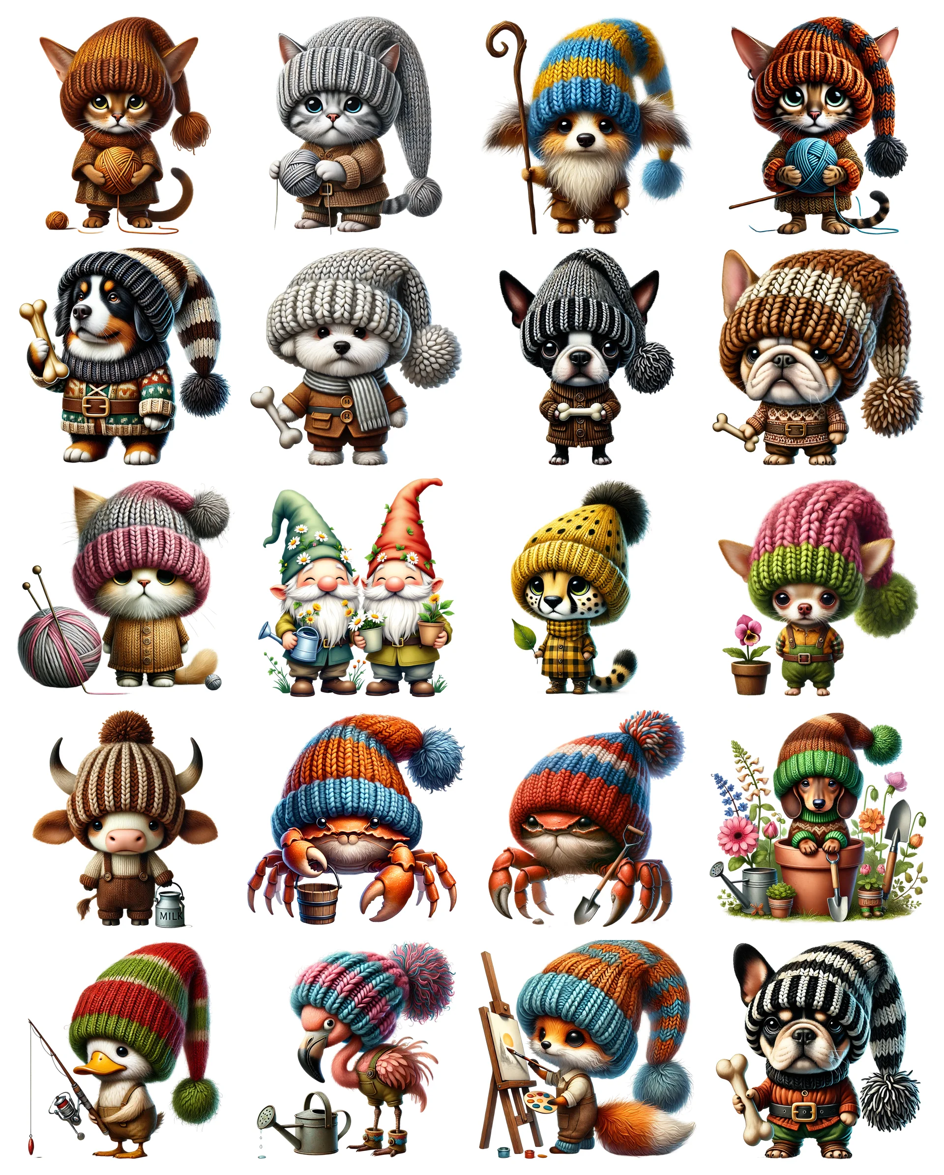Gnome PNG Bundle Vol 1 | 60 Designs | Commercial Use | Sublimation Clipart product image (1)
