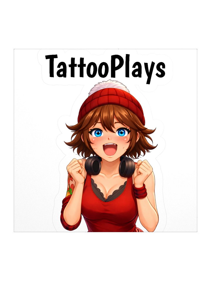 TattooPlays kiss cut sticker product image (1)