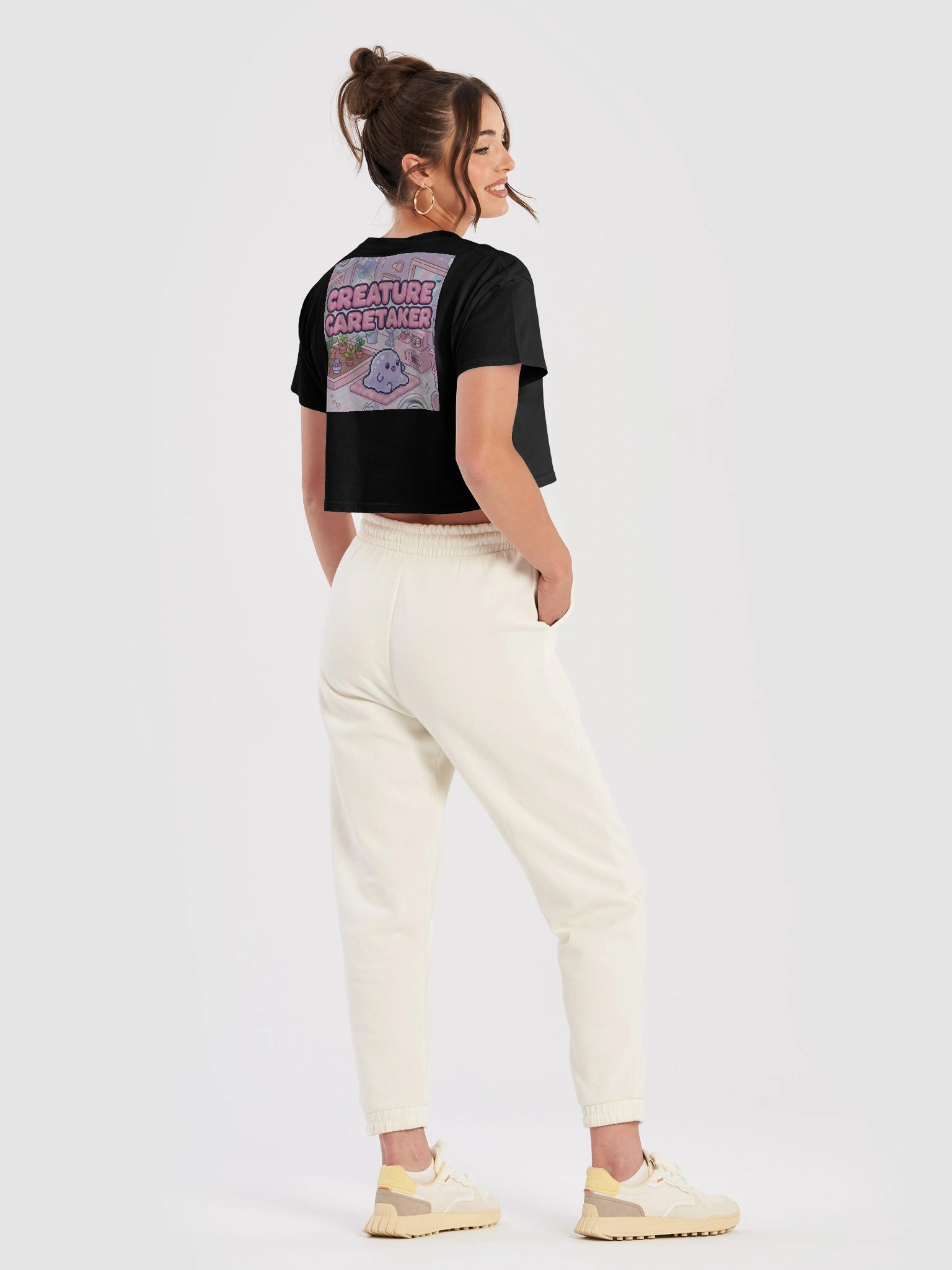 Pixel Creature Caretaker Crop Top product image (4)