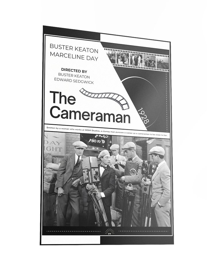 The Cameraman with Buster Keaton and Marceline Day 1928 | Movie Poster | 12x18 Wall Art product image (2)