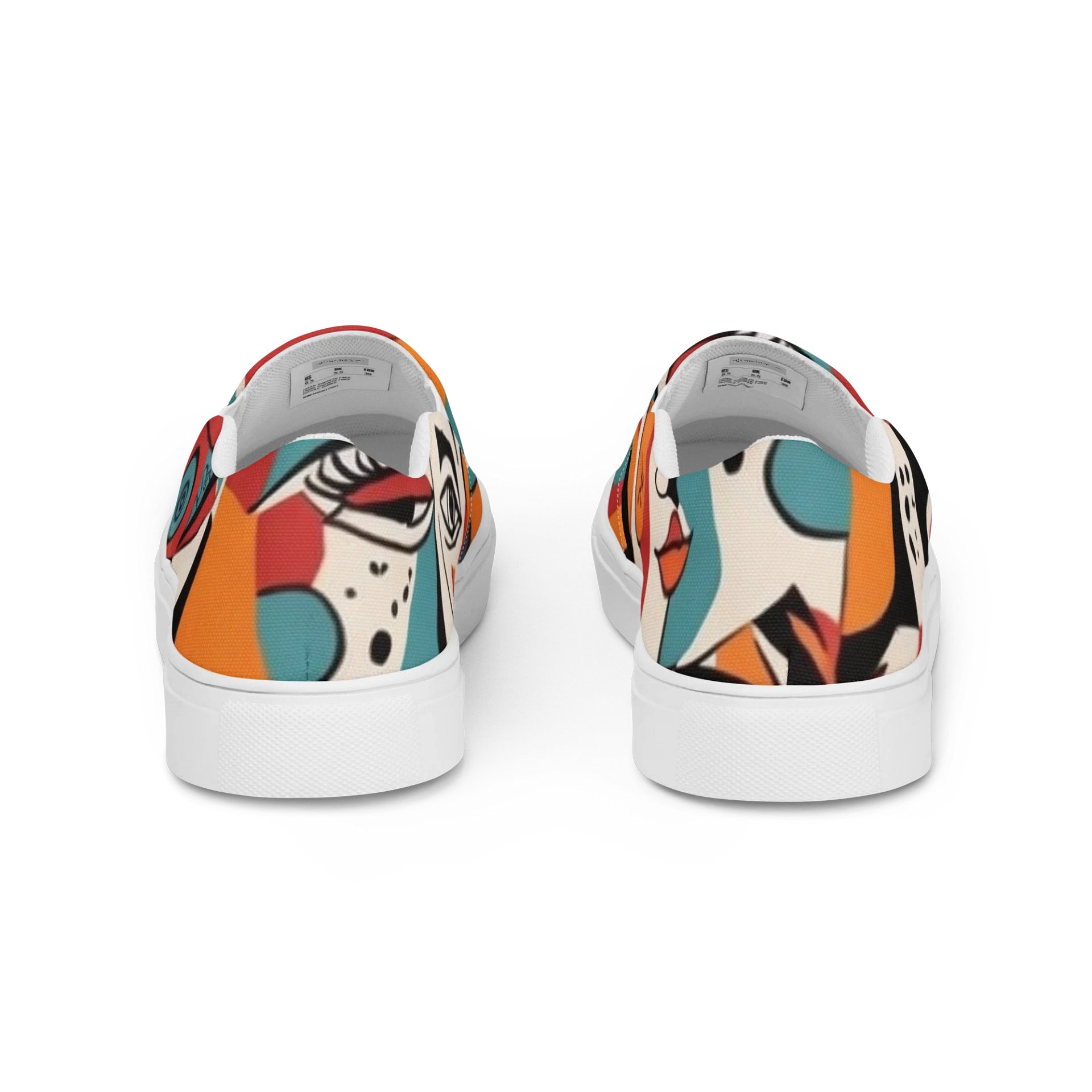 Abstract Faces Women's Canvas Slip-Ons product image (4)