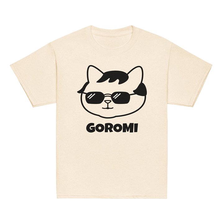 Goromi the Cat in Wig - Unisex Youth Heavyweight T-shirt product image (2)