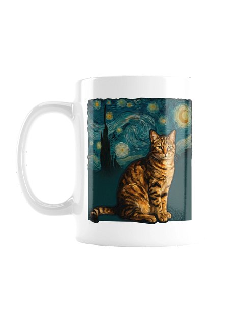 Starry Night Tabby Mug