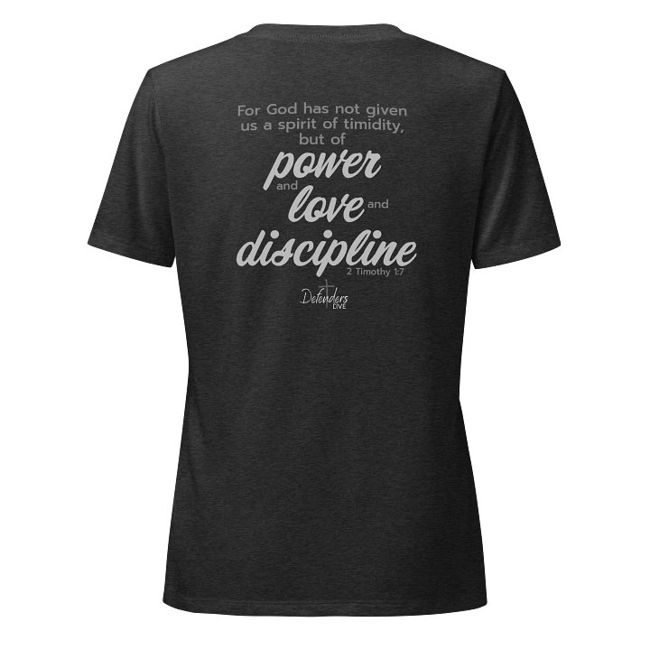 Front Logo Defenders LIVE Spirit Script Feather Flow Women's V-Neck T-Shirt product image (1)
