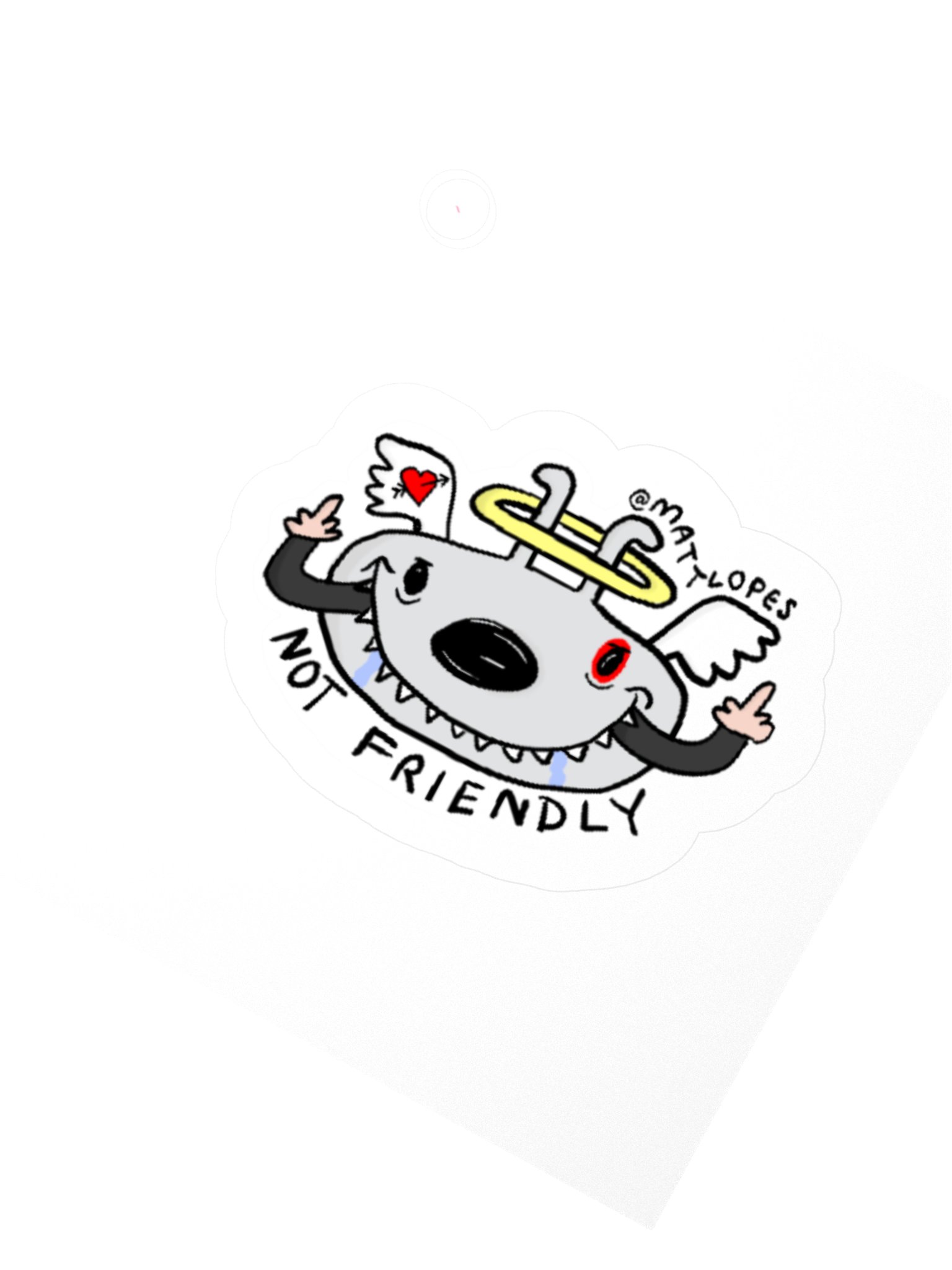 Not Friendly Sticker product image (4)
