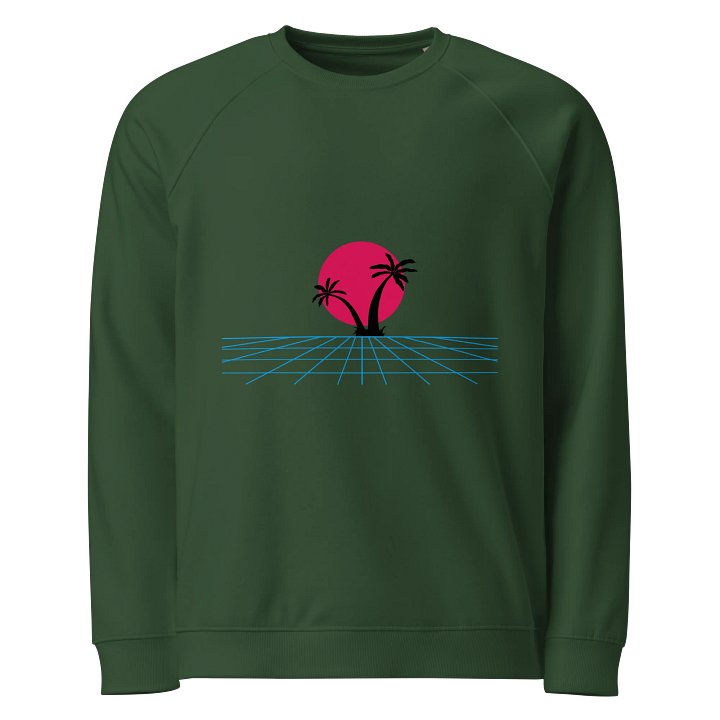 Synthwave Sunset Raglan Sweatshirt product image (1)