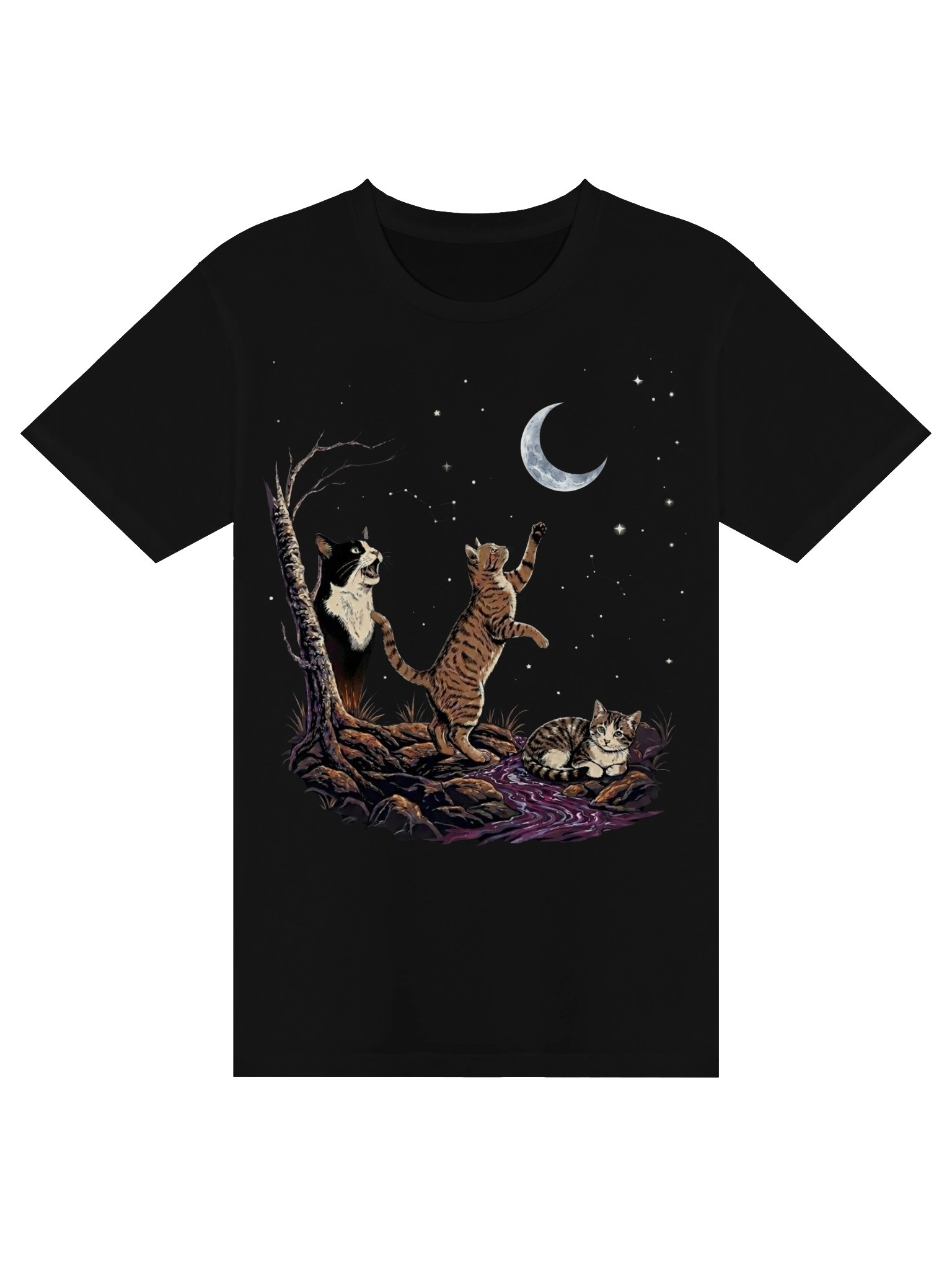 Vintage Moon Cat T-Shirt product image (3)
