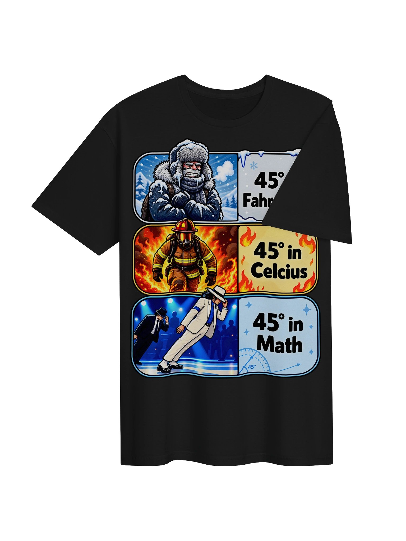 45 Degrees – Fahrenheit, Celsius & Math Funny Science T-Shirt product image (4)
