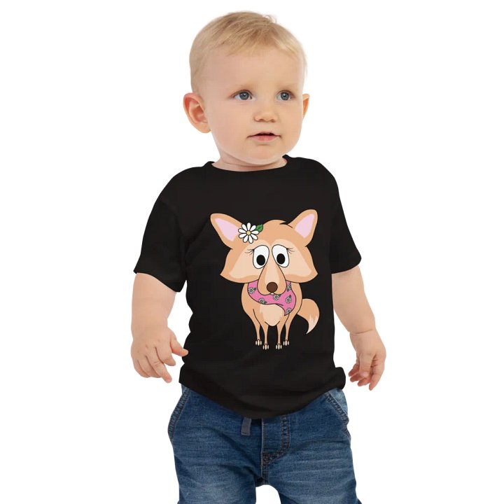 Floral Pup Baby Tee product image (1)