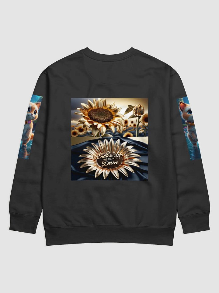 Long sleeve kitty cat sunflower a sweater product image (2)
