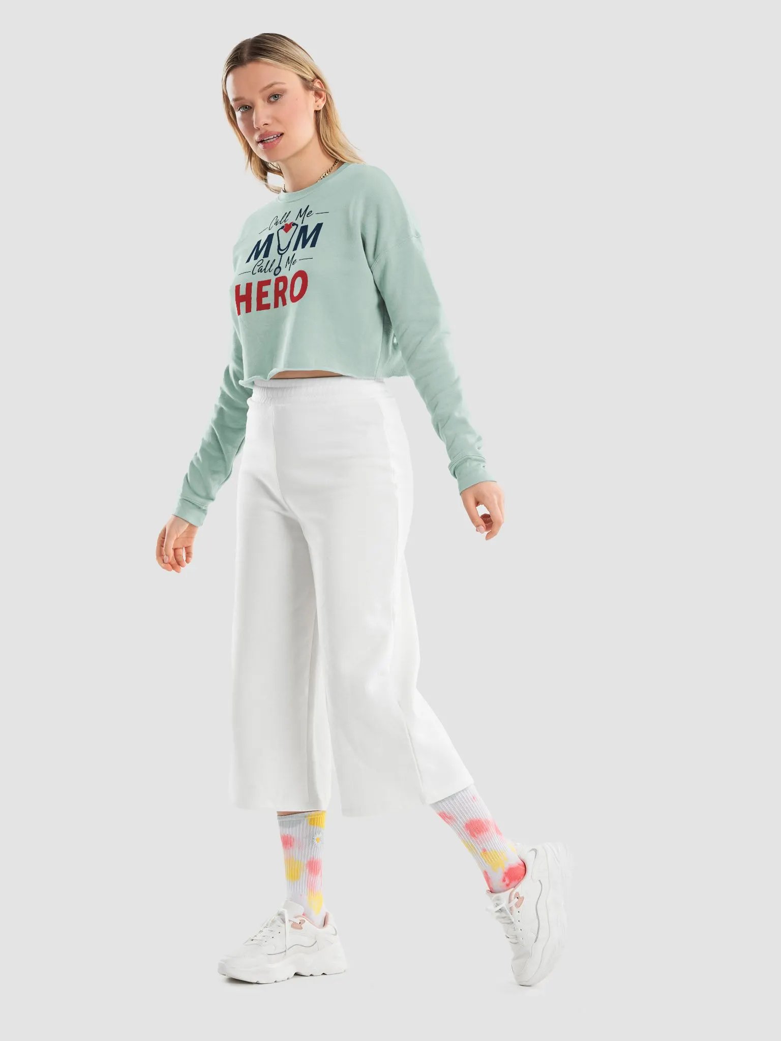 Mom & Hero Women's Crop Sweatshirt product image (24)
