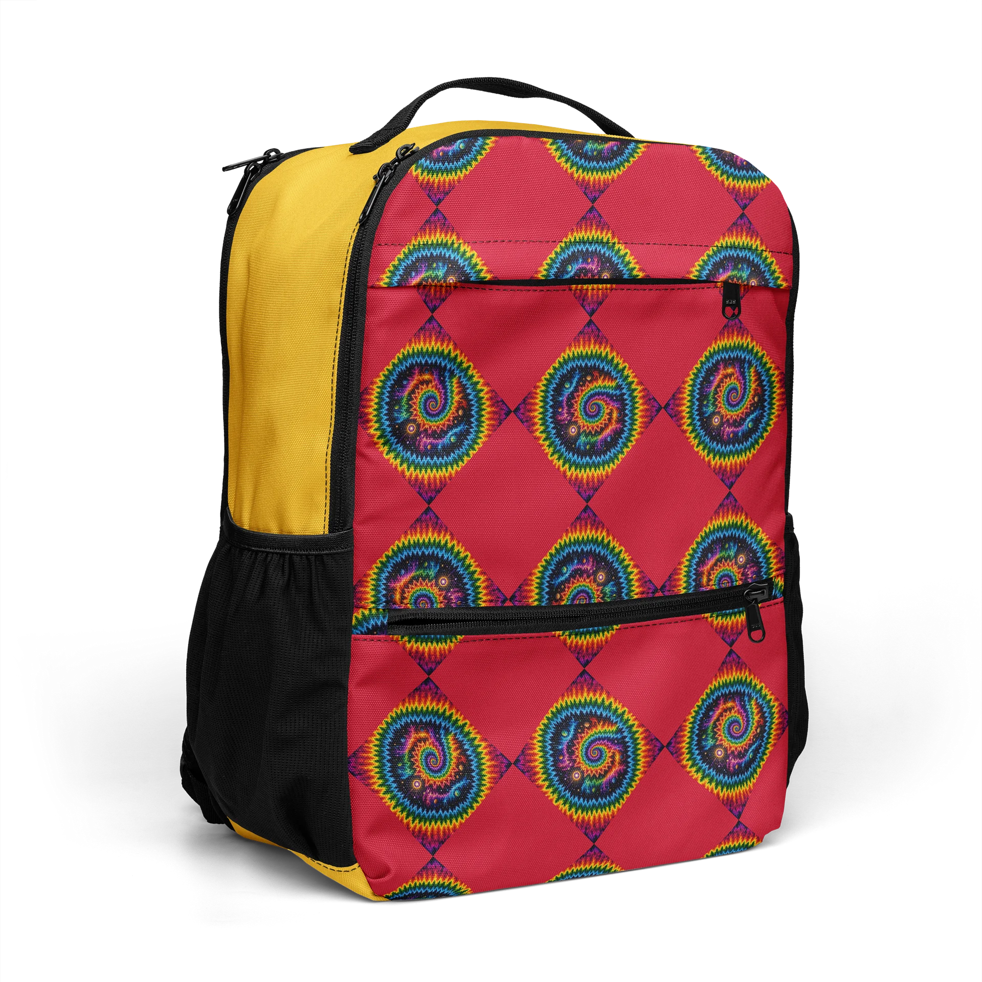 Rainbow Spiral Grid Utility Backpack product image (7)