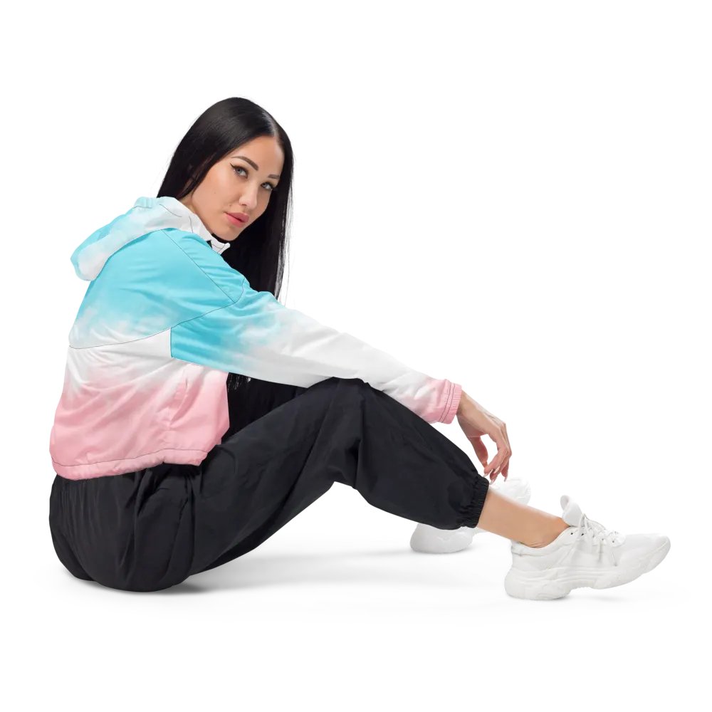 All-Over Print Women's Cropped Windbreaker product image (6)