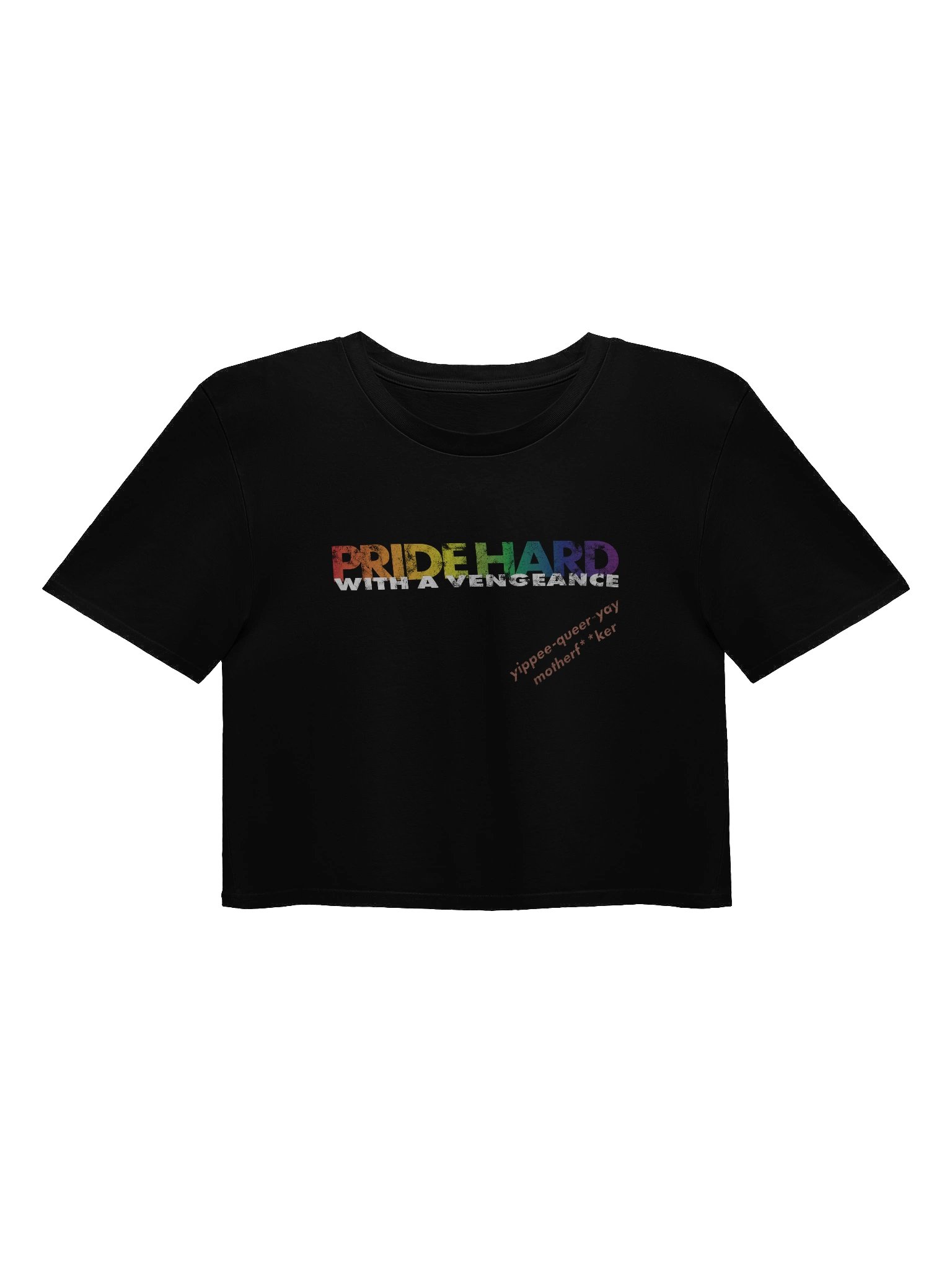 Rainbow "Pride Hard" Crop Top product image (1)