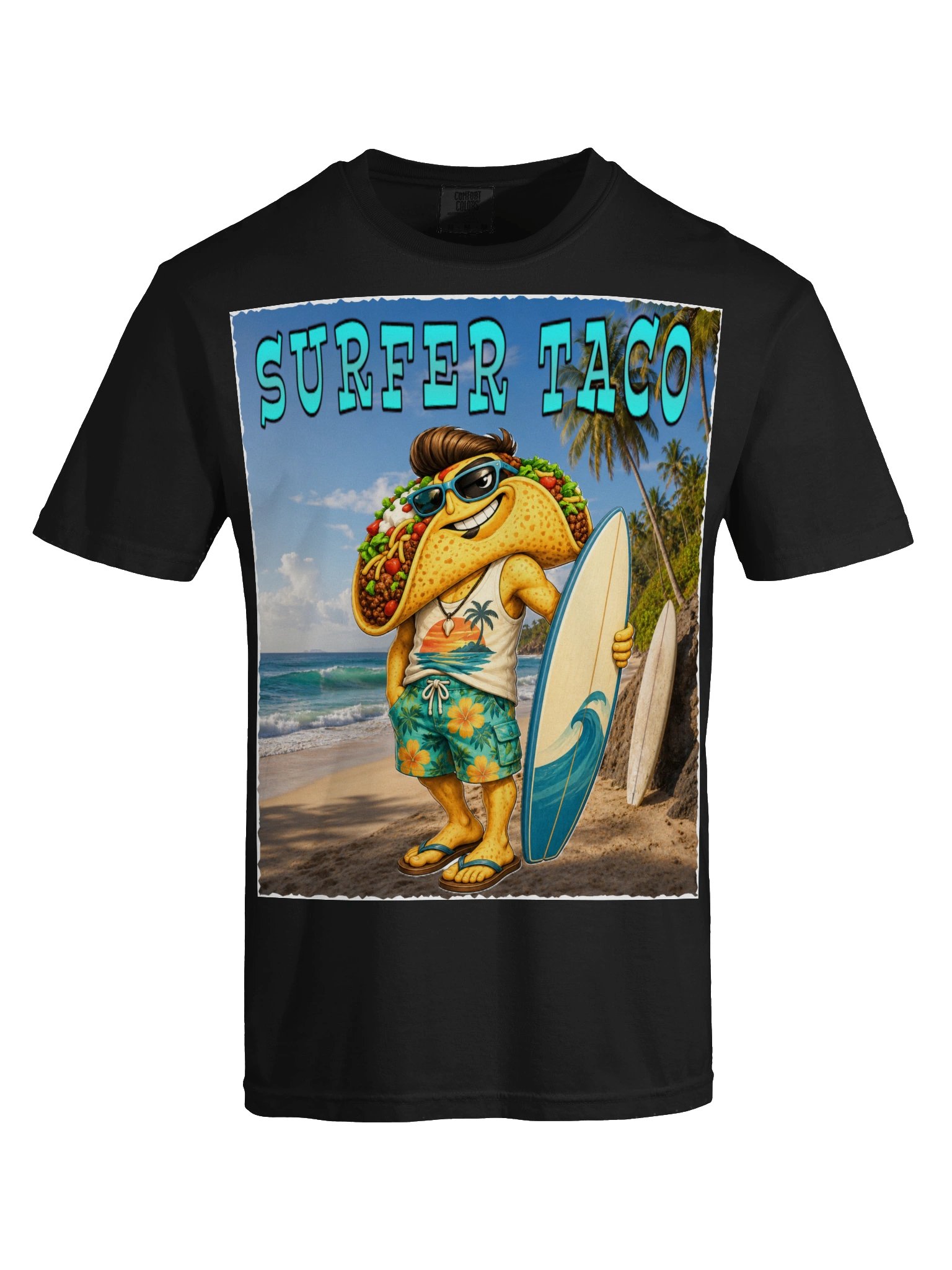 Surfer Taco Beach Vibes Tee - The Taco family product image (59)