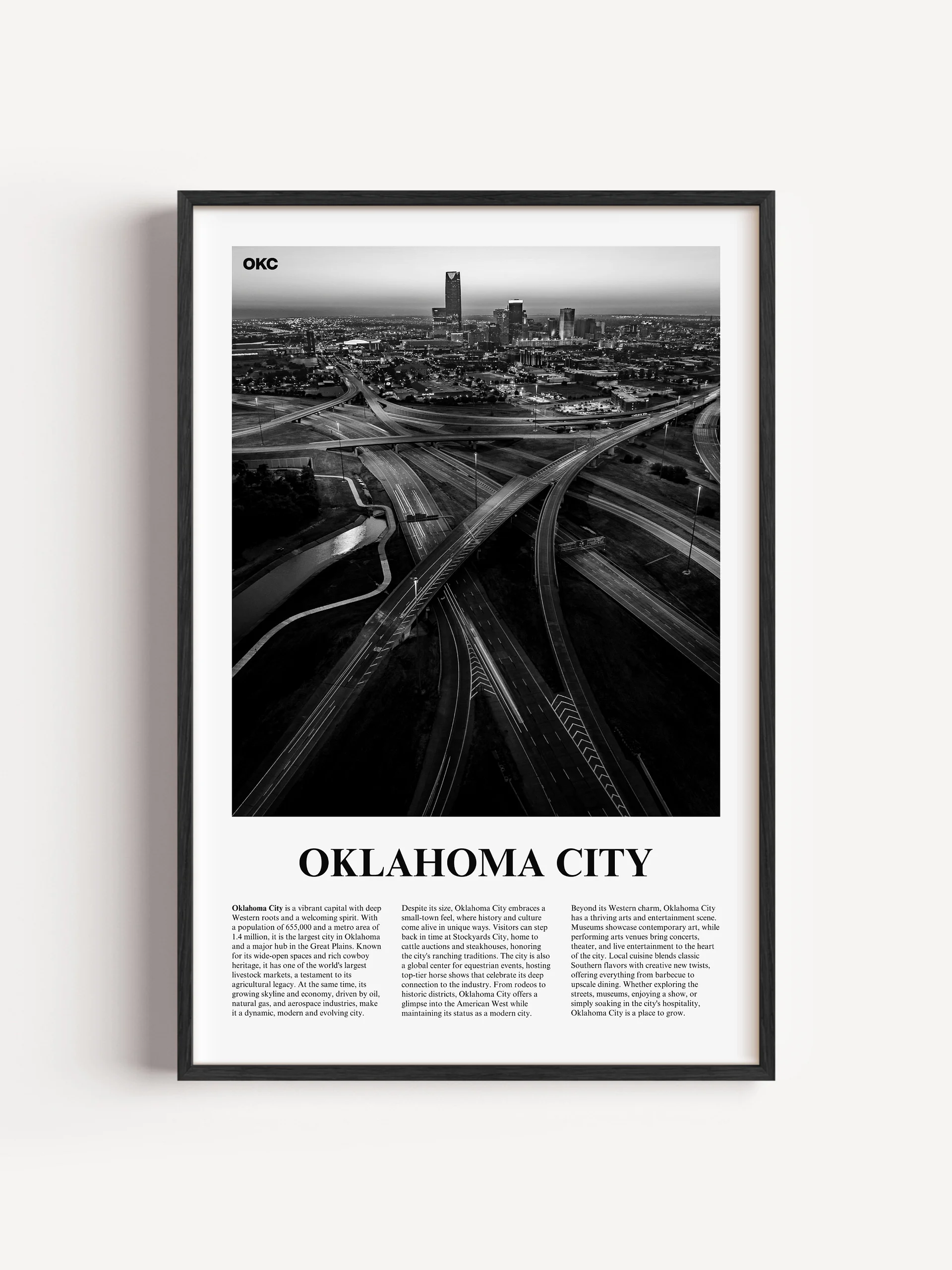 Oklahoma City 02 Newspaper Poster | Framed product image (1)