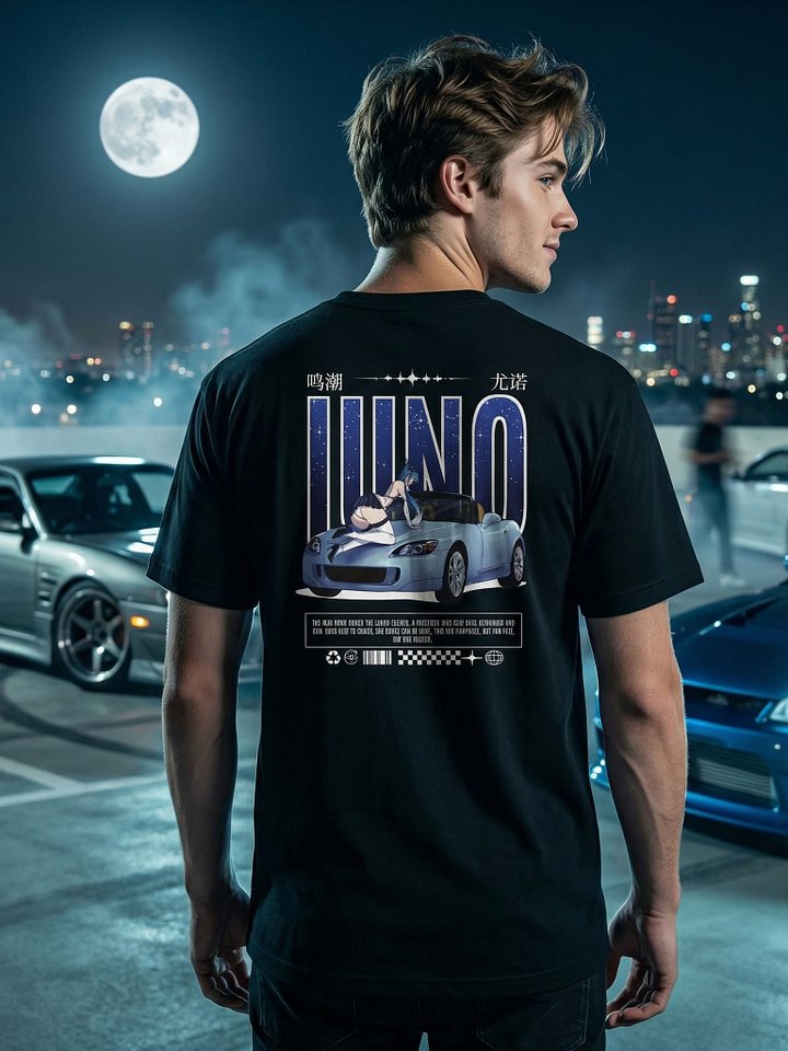 Iuno JDM T-Shirt (Dark Colors) | WuWa Anime Streetwear product image (1)