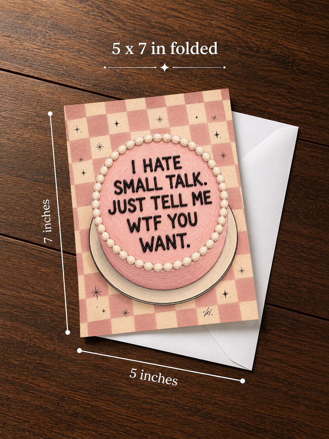 I Hate Small Talk Greeting Card product image (2)