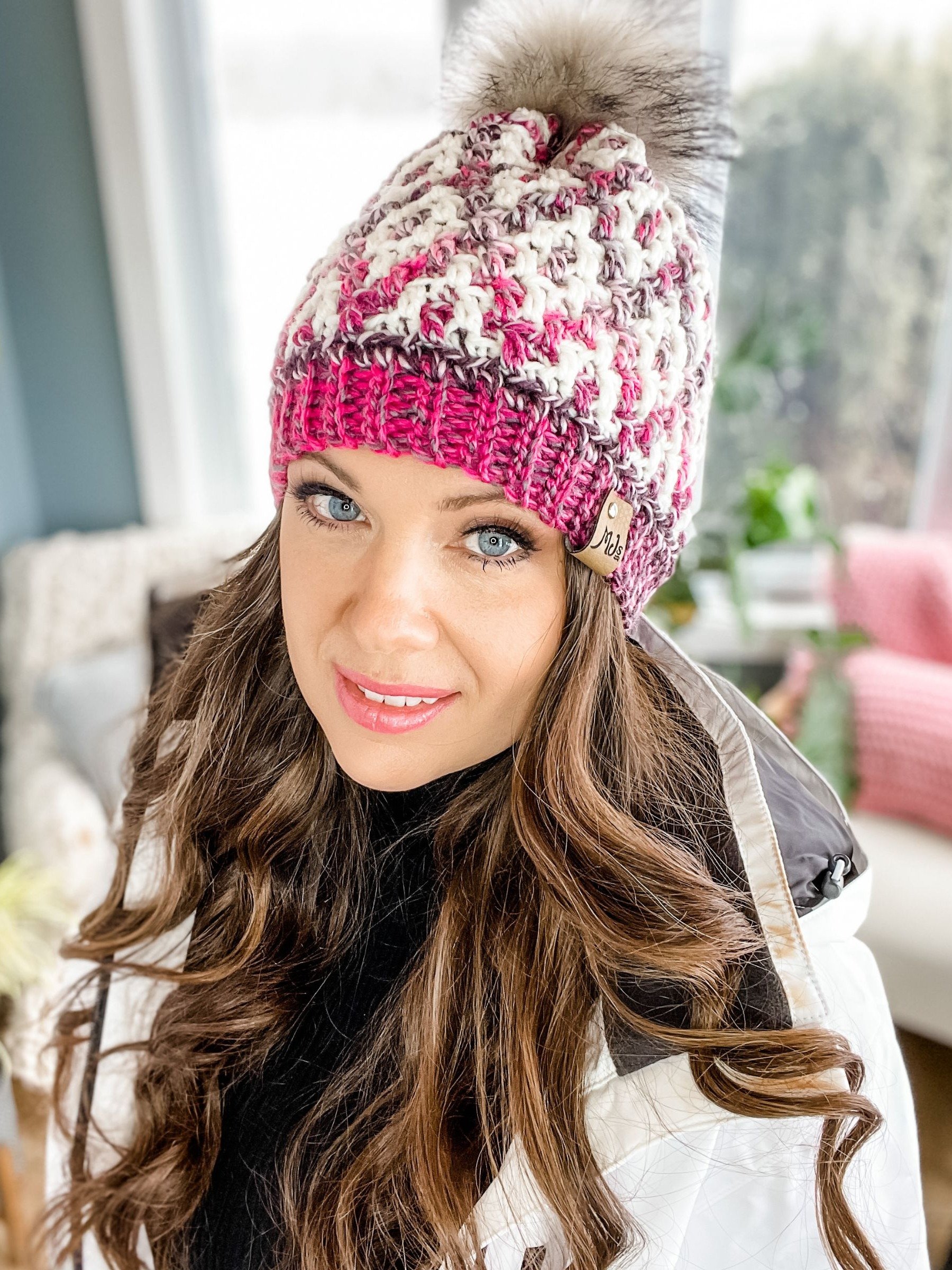 Bulky Mosaic Beanie Crochet Pattern product image (4)