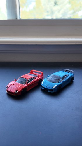 3D printed supercars with marble wheels! I tried something new with the @flashforge_official Creator 5, and I’m really happy ...